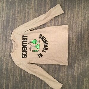 Gray Scientist in Training Kids Shirt
